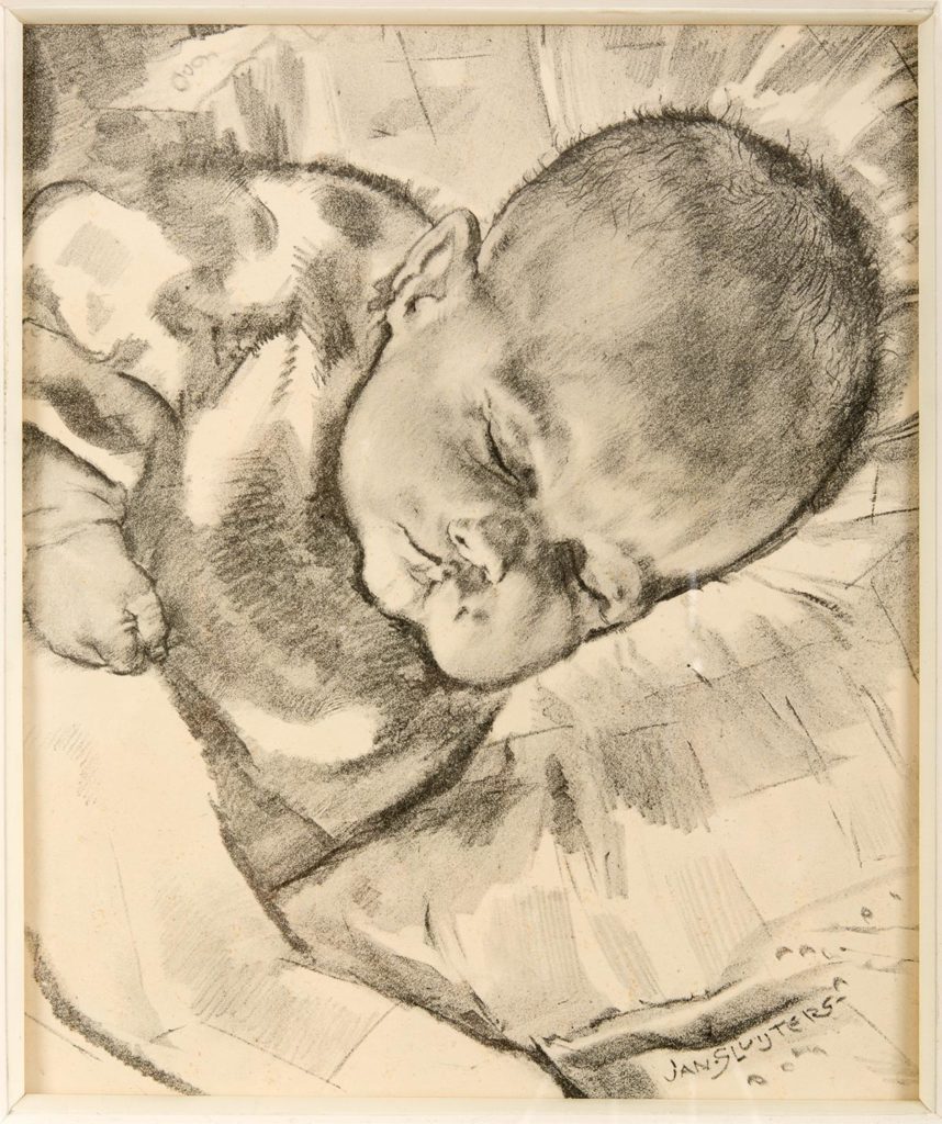 Jan Sluijters-slapende baby