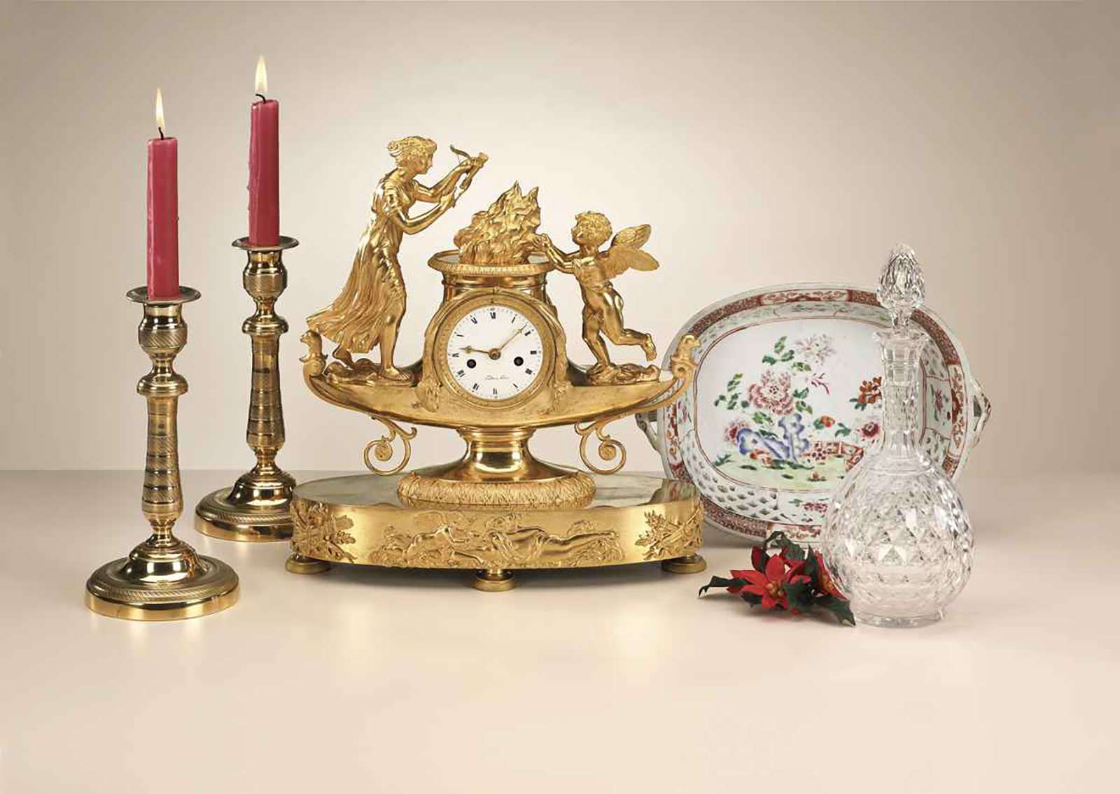 Antiek-boschboom-Pendule-081 Empirestijl ontleend aan de legendarische keizer Napoleon
